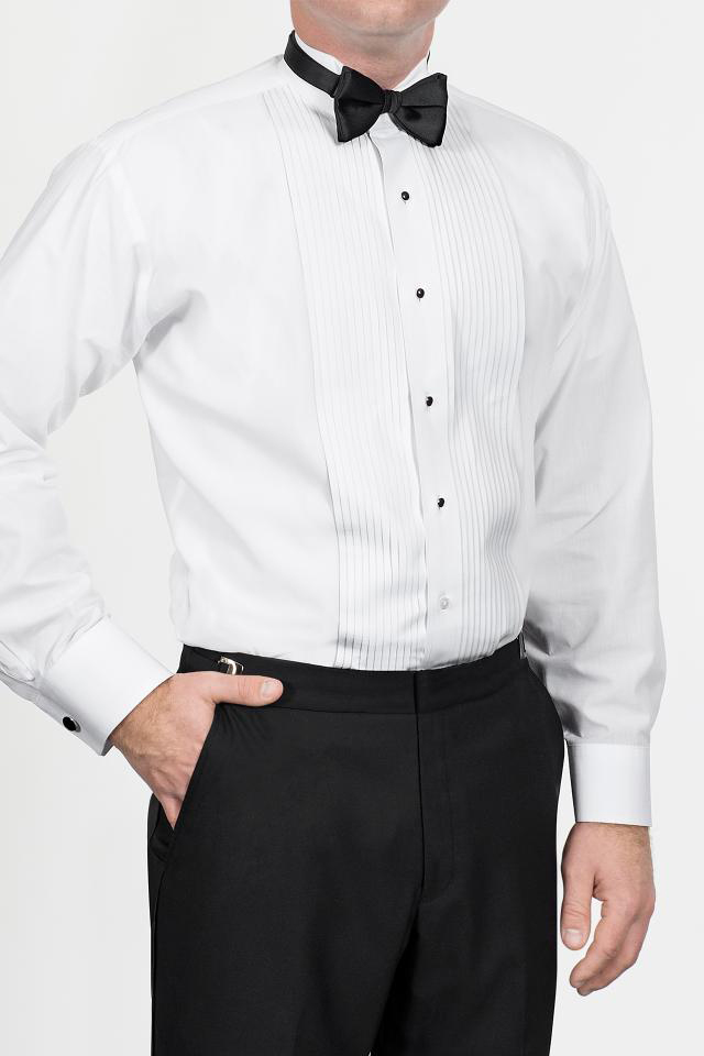 White Wingtip Tuxedo Shirt | Tuxedo Corner