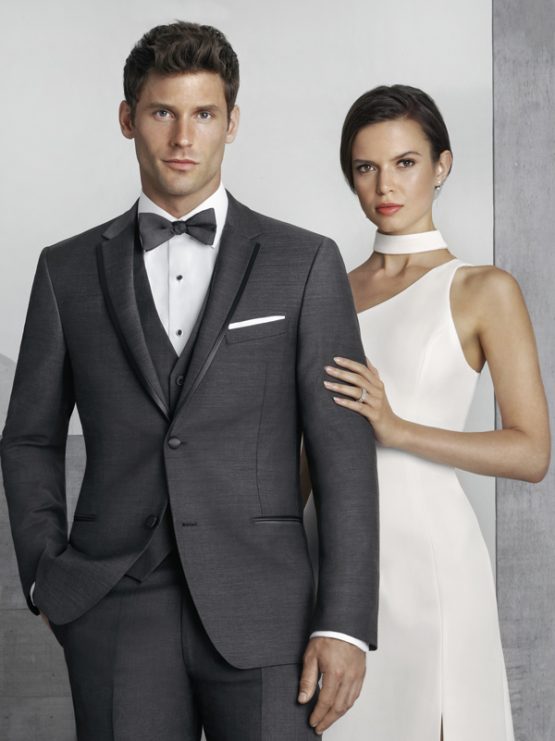 Kenneth Cole Barrow Steel Gray Tuxedo Corner